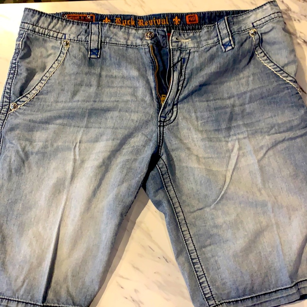 Rock Revival Men’s shorts, soft denim, size 40